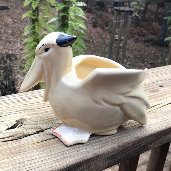 VTG Nelson McCoy cold painted Pelican planter